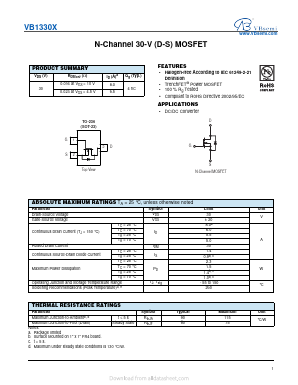 VB1330X Datasheet PDF VBsemi Electronics Co.,Ltd