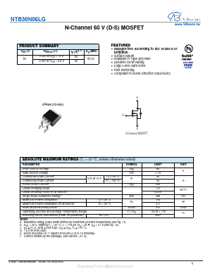 NTB30N06LG Datasheet PDF VBsemi Electronics Co.,Ltd