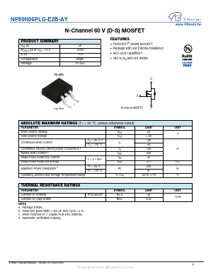 NP80N06PLG-E2B-AY Datasheet PDF VBsemi Electronics Co.,Ltd