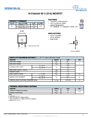 NDS8410A-NL Datasheet PDF VBsemi Electronics Co.,Ltd