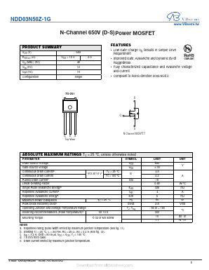 NDD03N50Z-1G Datasheet PDF VBsemi Electronics Co.,Ltd