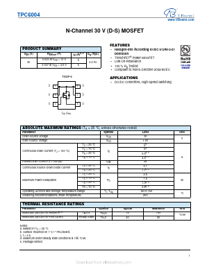 TPC6004 Datasheet PDF VBsemi Electronics Co.,Ltd