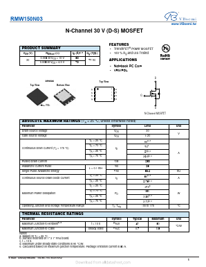 RMW150N03 Datasheet PDF VBsemi Electronics Co.,Ltd