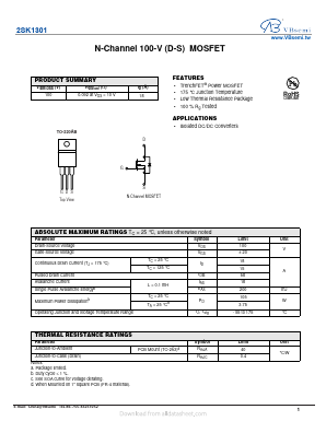 2SK1301 Datasheet PDF VBsemi Electronics Co.,Ltd