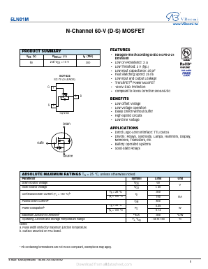 5LN01M Datasheet PDF VBsemi Electronics Co.,Ltd