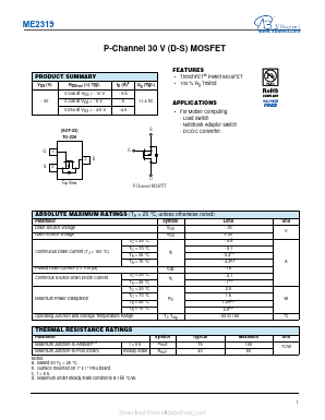 ME2319 Datasheet PDF VBsemi Electronics Co.,Ltd