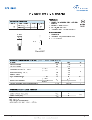 RFP12P10 Datasheet PDF VBsemi Electronics Co.,Ltd