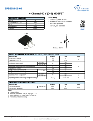 SPB80N06S2-09 Datasheet PDF VBsemi Electronics Co.,Ltd