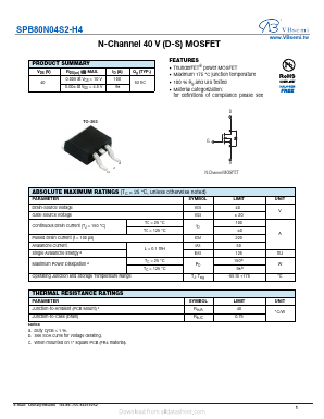 SPB80N04S2-H4 Datasheet PDF VBsemi Electronics Co.,Ltd