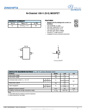 ZVN3310FTA Datasheet PDF VBsemi Electronics Co.,Ltd