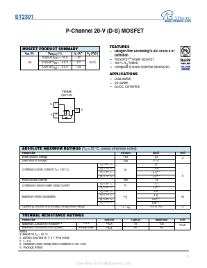 ST2301 Datasheet PDF VBsemi Electronics Co.,Ltd