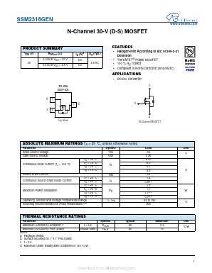 SSM2318GEN Datasheet PDF VBsemi Electronics Co.,Ltd