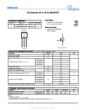 VBFB1405 Datasheet PDF VBsemi Electronics Co.,Ltd