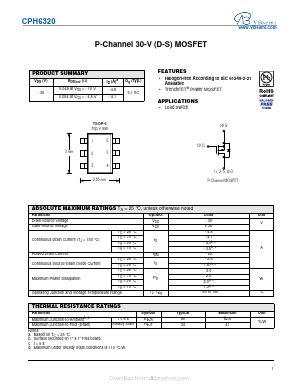 CPH6320 Datasheet PDF VBsemi Electronics Co.,Ltd