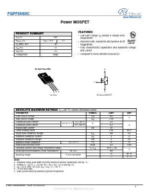 FQPF6N60C Datasheet PDF VBsemi Electronics Co.,Ltd