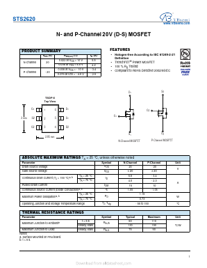 STS2620 Datasheet PDF VBsemi Electronics Co.,Ltd