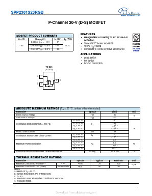 SPP2301S23RGB Datasheet PDF VBsemi Electronics Co.,Ltd