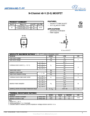 AM70N04-06D-T1-PF Datasheet PDF VBsemi Electronics Co.,Ltd