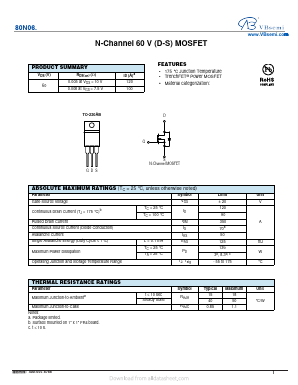 80N06. Datasheet PDF VBsemi Electronics Co.,Ltd