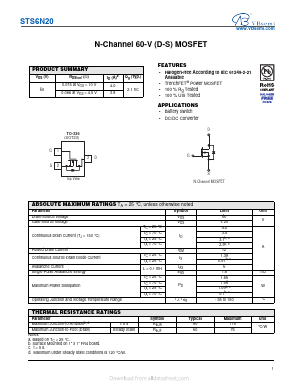 STS6N20 Datasheet PDF VBsemi Electronics Co.,Ltd