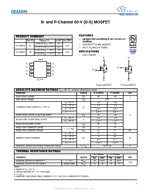 VBA5695 Datasheet PDF VBsemi Electronics Co.,Ltd