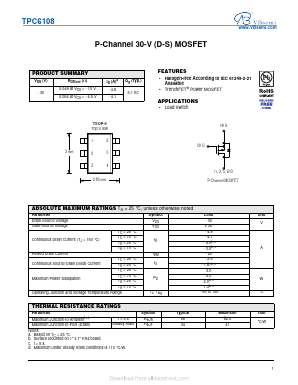 TPC6108 Datasheet PDF VBsemi Electronics Co.,Ltd