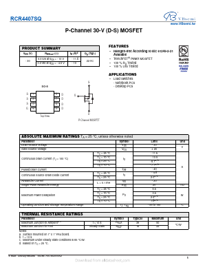 RCR4407SQ Datasheet PDF VBsemi Electronics Co.,Ltd