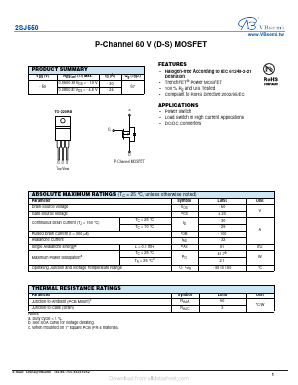 2SJ550 Datasheet PDF VBsemi Electronics Co.,Ltd