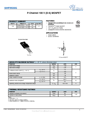 SIHFI9530G Datasheet PDF VBsemi Electronics Co.,Ltd