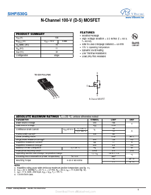 SIHFI530G Datasheet PDF VBsemi Electronics Co.,Ltd