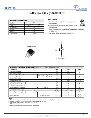 SIHF820S Datasheet PDF VBsemi Electronics Co.,Ltd