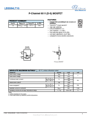 LBSS84LT1G Datasheet PDF VBsemi Electronics Co.,Ltd