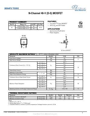 90N4F3 Datasheet PDF VBsemi Electronics Co.,Ltd