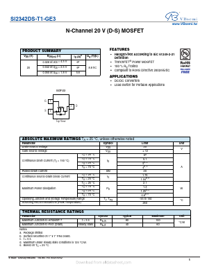 SI2342DS-T1-GE3 Datasheet PDF VBsemi Electronics Co.,Ltd