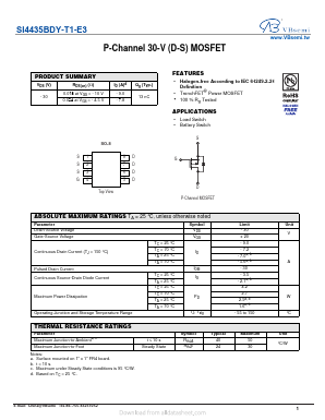 SI4435BDY-T1-E3 Datasheet PDF VBsemi Electronics Co.,Ltd