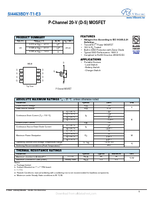 SI4463BDY-T1-E3 Datasheet PDF VBsemi Electronics Co.,Ltd