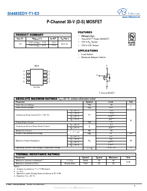 SI4483EDY-T1-E3 Datasheet PDF VBsemi Electronics Co.,Ltd