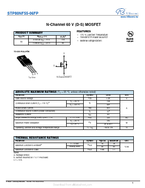 STP80NF55-06FP Datasheet PDF VBsemi Electronics Co.,Ltd