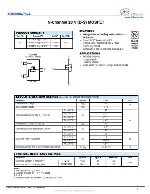 2SK3663-T1-A Datasheet PDF VBsemi Electronics Co.,Ltd