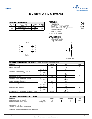 AO4412 Datasheet PDF VBsemi Electronics Co.,Ltd