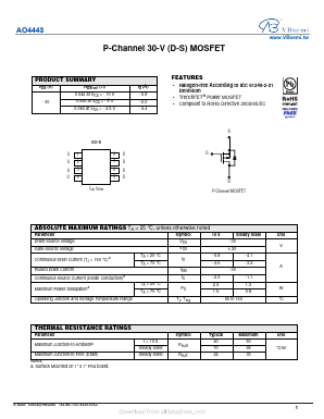 AO4443 Datasheet PDF VBsemi Electronics Co.,Ltd