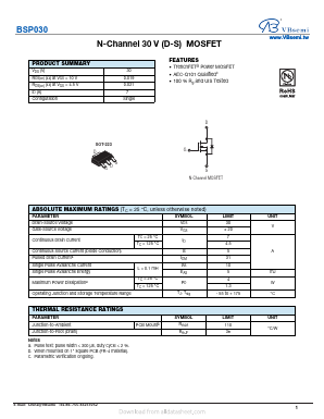 BSP030 Datasheet PDF VBsemi Electronics Co.,Ltd