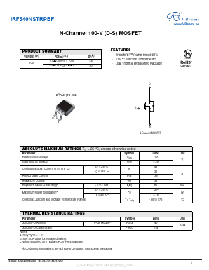 IRF540NSTRPBF Datasheet PDF VBsemi Electronics Co.,Ltd