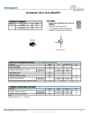 PHT4NQ10T Datasheet PDF VBsemi Electronics Co.,Ltd