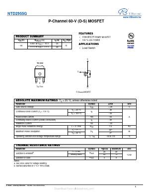 NTD2955G Datasheet PDF VBsemi Electronics Co.,Ltd