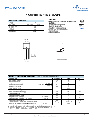 STD9N10-1 Datasheet PDF VBsemi Electronics Co.,Ltd