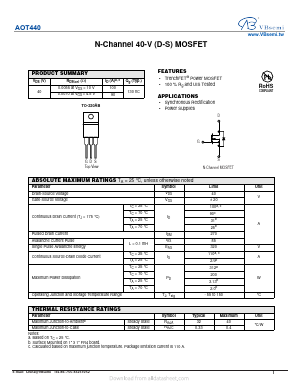 AOT440 Datasheet PDF VBsemi Electronics Co.,Ltd