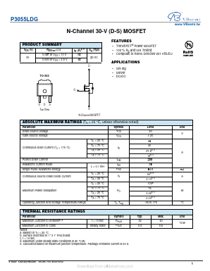 P3055LDG Datasheet PDF VBsemi Electronics Co.,Ltd