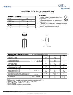 AOU3N50 Datasheet PDF VBsemi Electronics Co.,Ltd
