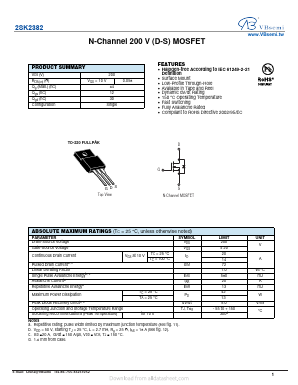 2SK2382 Datasheet PDF VBsemi Electronics Co.,Ltd
